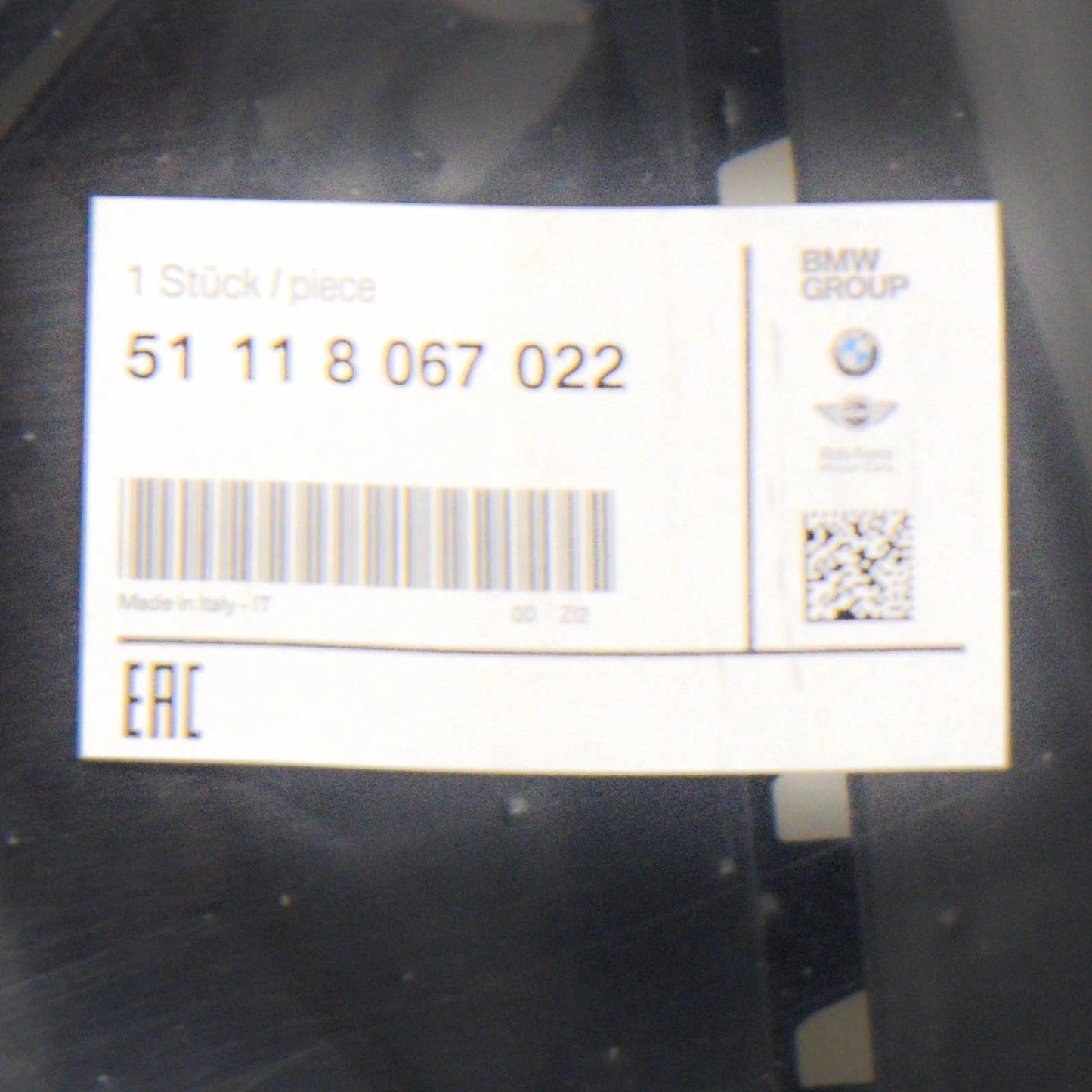 NEW BMW M2 F87 FRONT BUMPER RIGHT INSERT 51118067022 8067022 2016 ORIGINAL