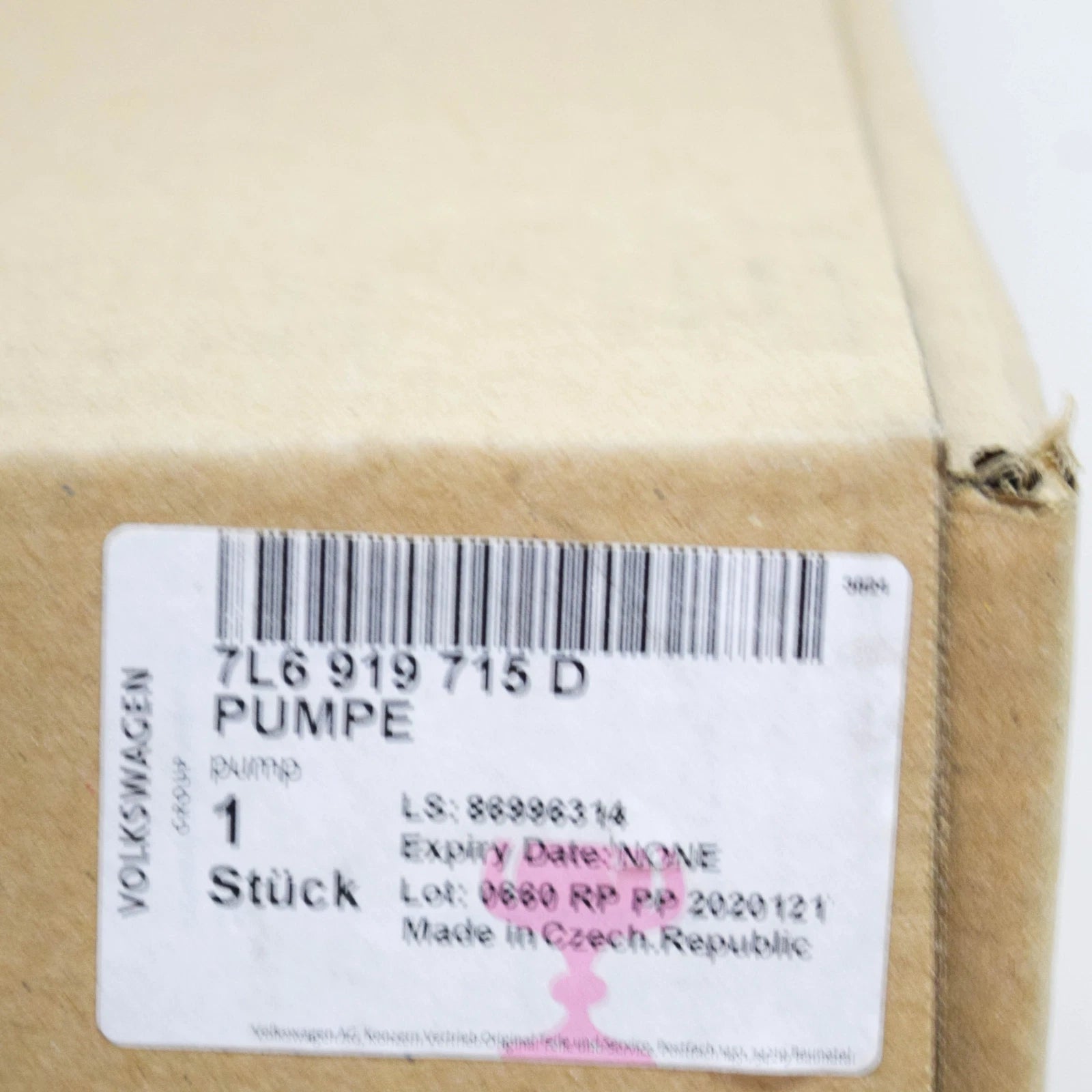 NEW AUDI Q7 4L LEFT SUCTION JET PUMP 7L6919715D ORIGINAL