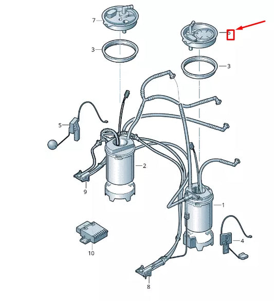 NEW VW TOUAREG 7P MK2 FUEL DELIVERY MODULE LEFT FLANGE 7L8919679E