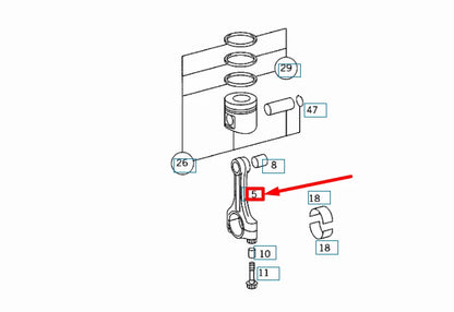 NEW MERCEDES-BENZ E W210 CONNECTING ROD A1020302620 ORIGINAL