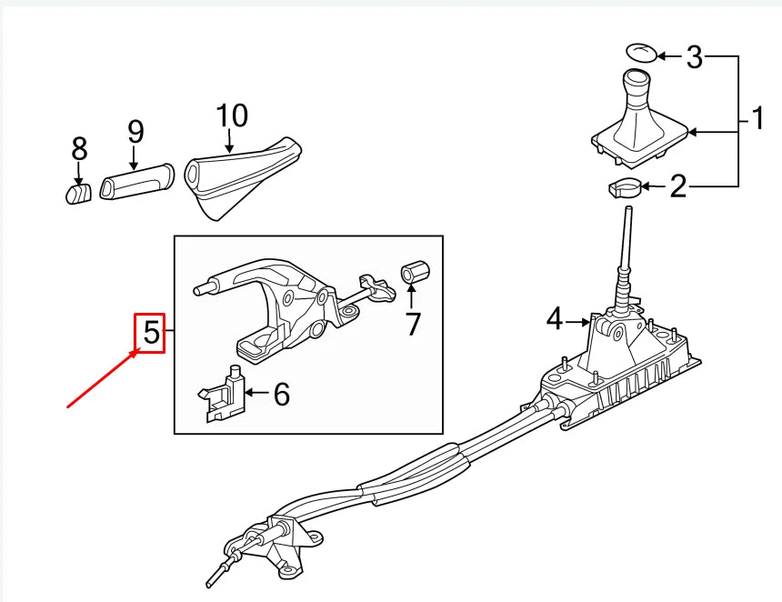NEW VW GOLF VII 5G MK7 PARKING BRAKE LEVER 5G0711303 ORIGINAL