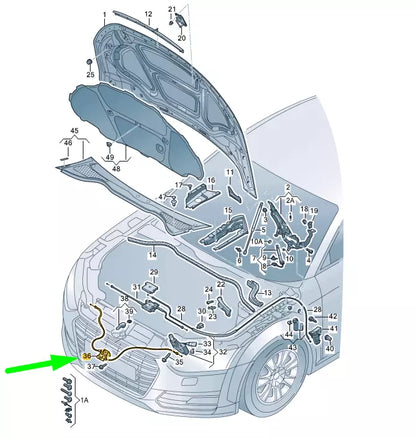 NEW AUDI TT FV MK3 FRONT BONNET BOWDEN CABLE 8S0823529D ORIGINAL