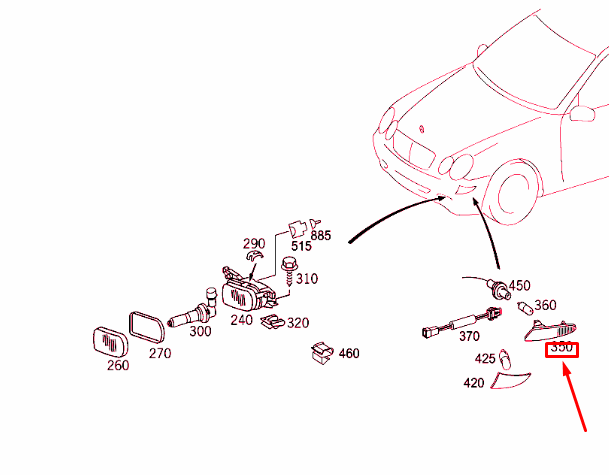 NEW MERCEDES-BENZ CLK C209 FRONT LEFT DIRECTION INDICATOR A2098200121 ORIGINAL