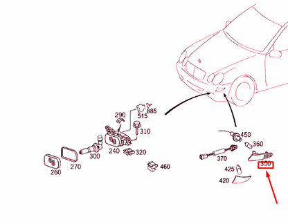 NEW MERCEDES-BENZ CLK C209 FRONT LEFT DIRECTION INDICATOR A2098200121 ORIGINAL