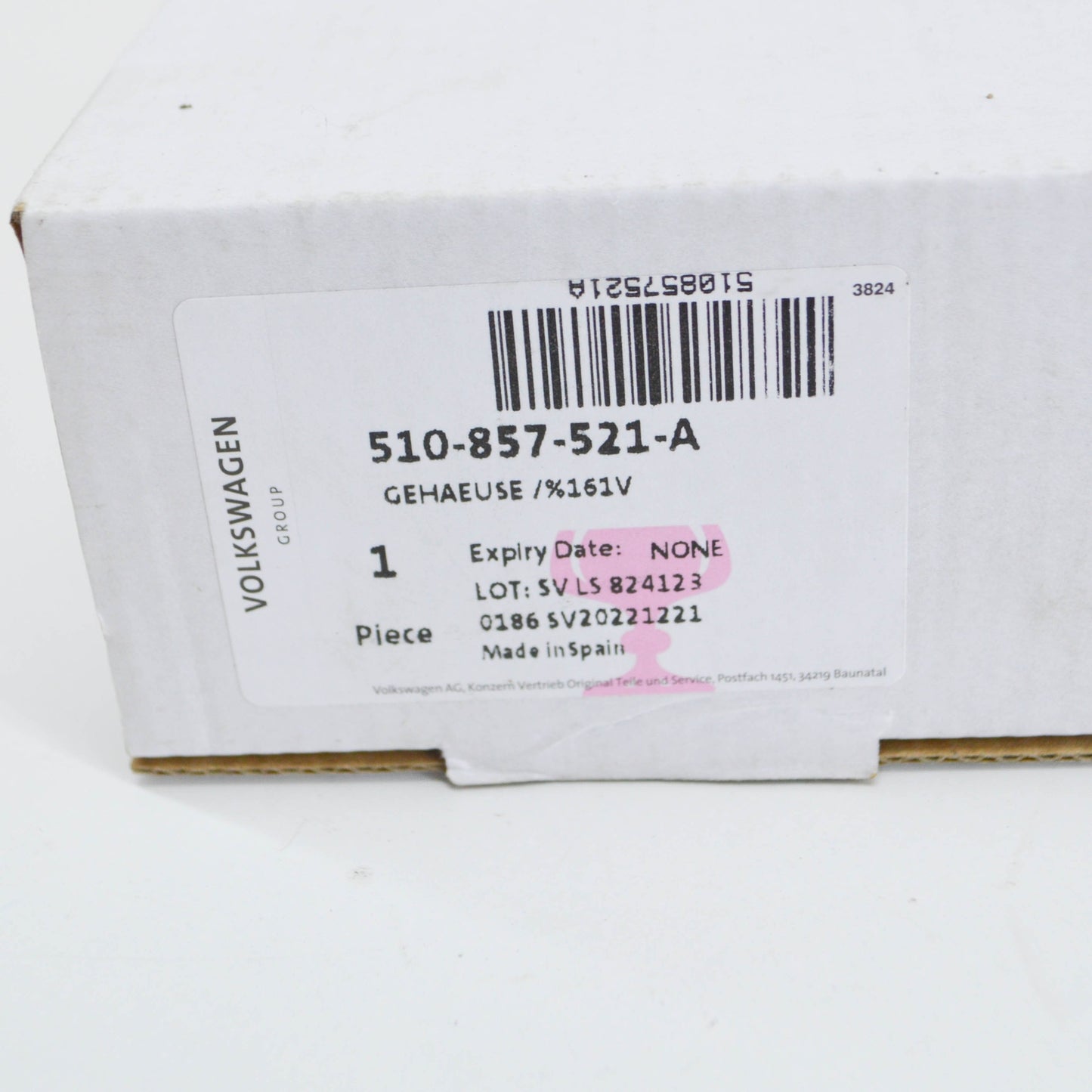 NEW VW TOURAN 5T FRONT LEFT DOOR MIRROR GLASS RHD 510857521A ORIGINAL