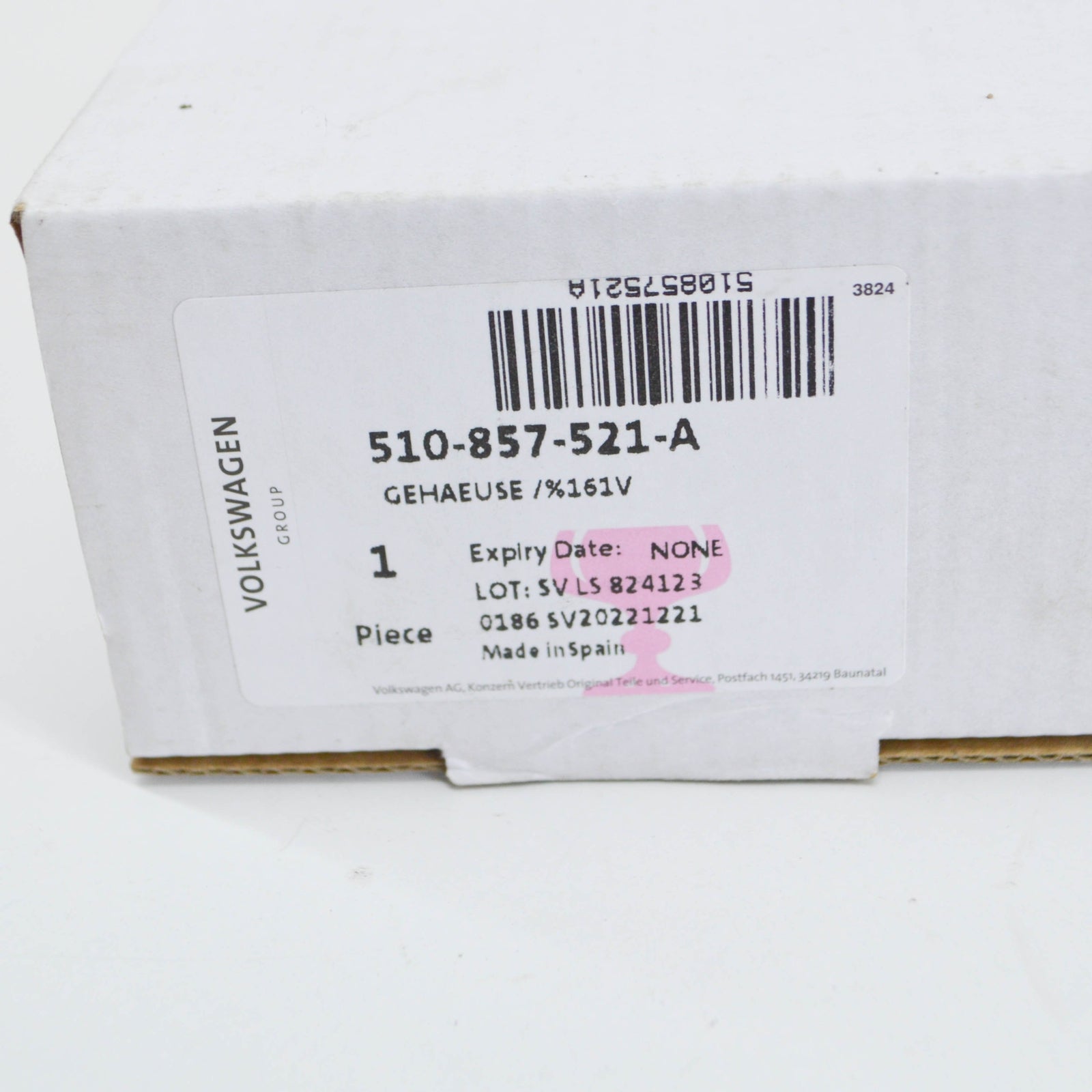 NEW VW TOURAN 5T FRONT LEFT DOOR MIRROR GLASS RHD 510857521A ORIGINAL