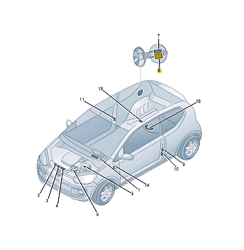 new volkswagen e-up tyre pressure data plate 1s0010717e original
