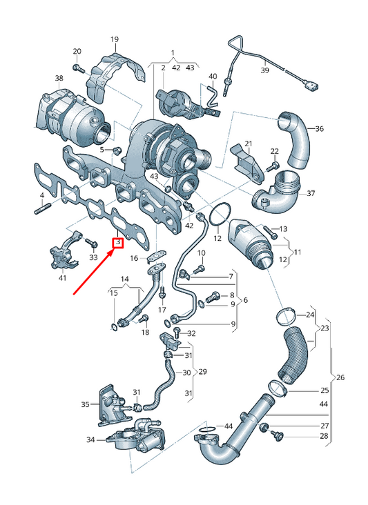new audi q5 8r exhaust manifold gasket 04l253039g original