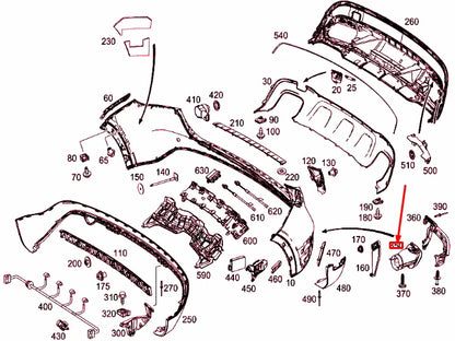 NEW MERCEDES-BENZ GLA X156 REAR LEFT TAILPIPE COVER A1564900127 ORIGINAL