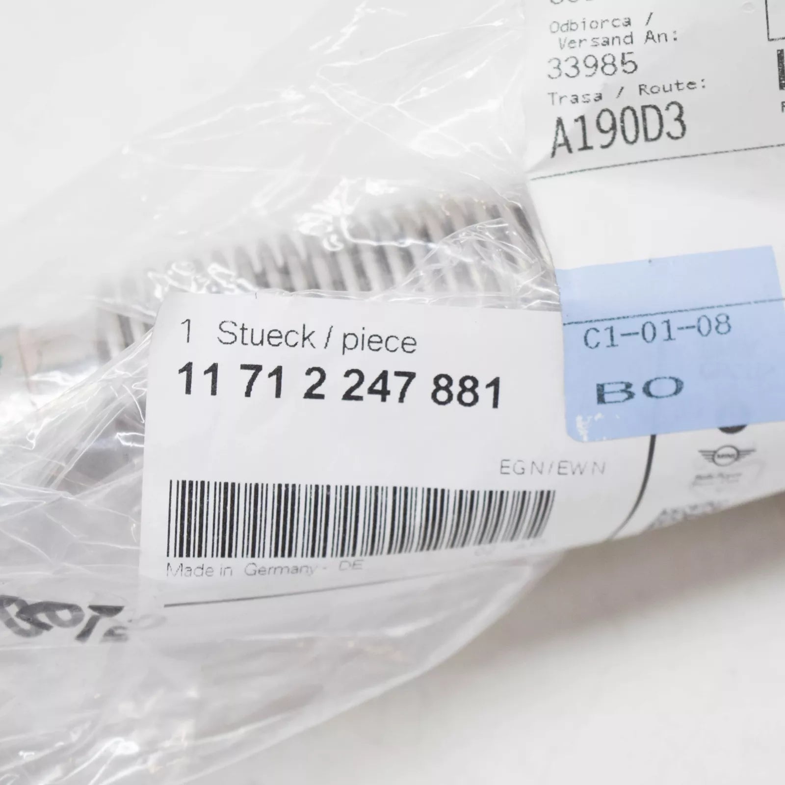 NEW BMW E39 E46 SEDAN EMISSION REDUCTION COOLING PIPE 2247881 11712247881