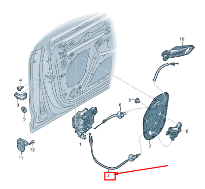 new audi e-tron ge front door lock bowden cable 4ke837315 original