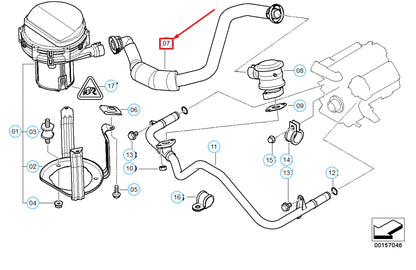 NEW BMW M5 E39 ENGINE PRESSURE HOSE ASSY 11721407017 1407017 ORIGINAL