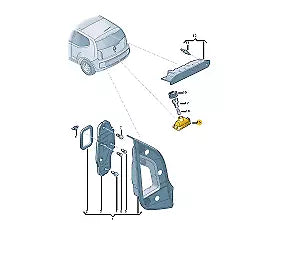 NEW VOLKSWAGEN E-UP REAR BUMPER NUMBER LICENSE PLATE LIGHT 1S0943021 ORIGINAL