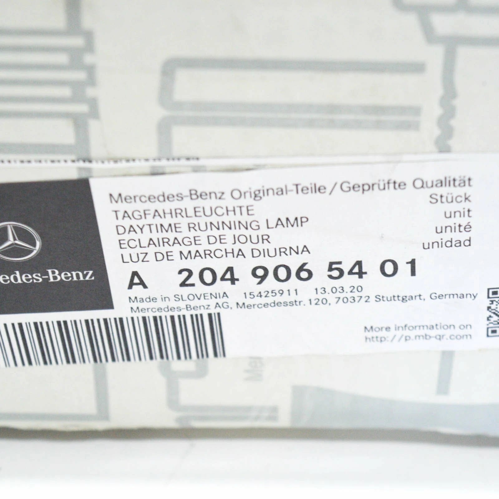 NEW MERCEDES BENZ M W166 FRONT LEFT DAYTIME LIGHT A2049065401