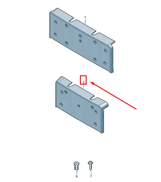 NEW AUDI Q7 4M FRONT BUMPER LICENSE PLATE HOLDER 4M0807287J9B9