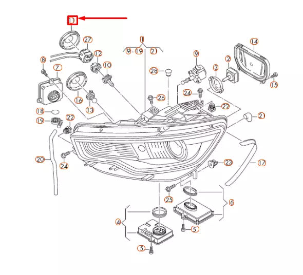 NEW AUDI A6 C7 FRONT HEADLIGHT BULB CAP 4G0941607A ORIGINAL