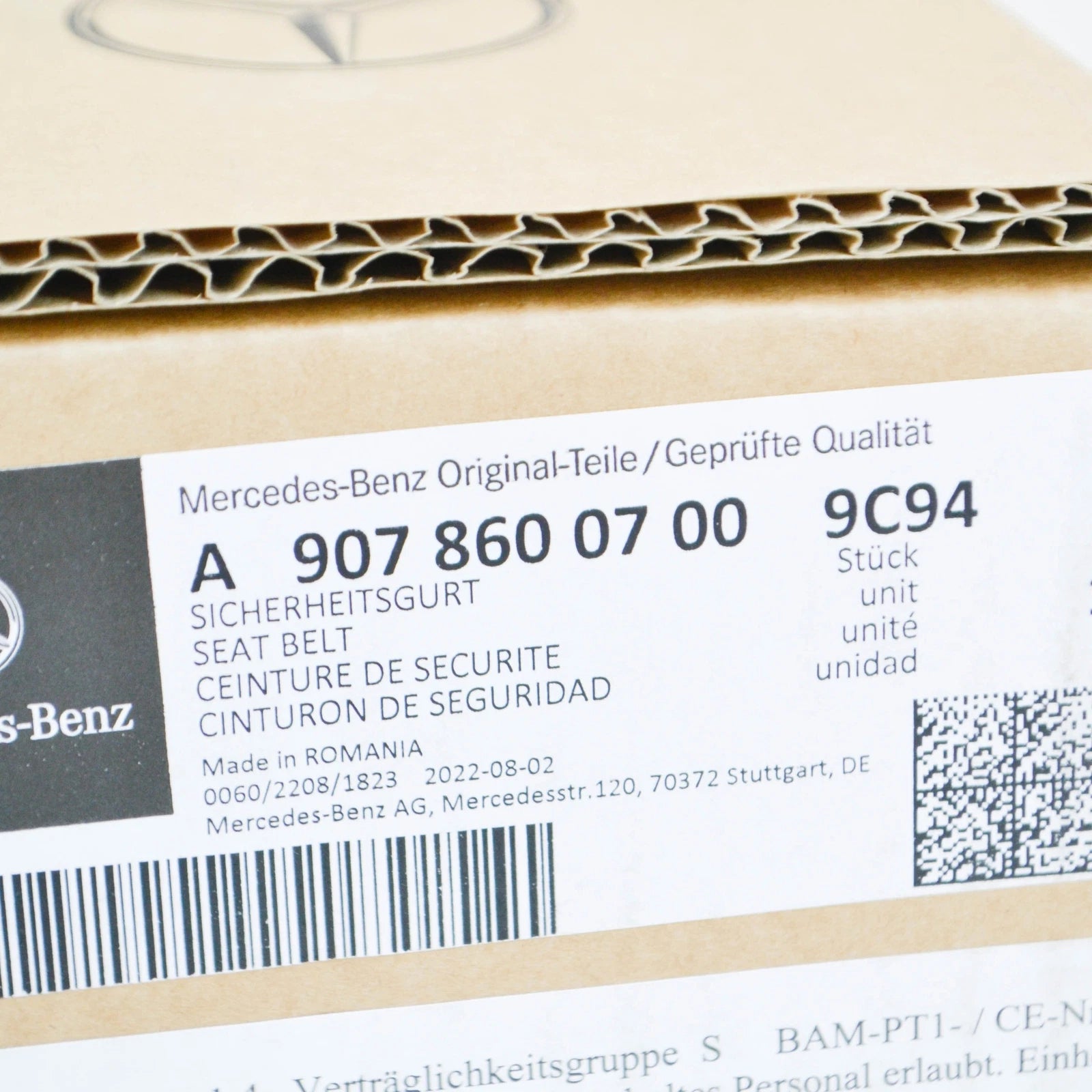 NEW MERCEDES-BENZ SPRINTER 907 FRONT LEFT SEAT BELT LHD A90786007009C94