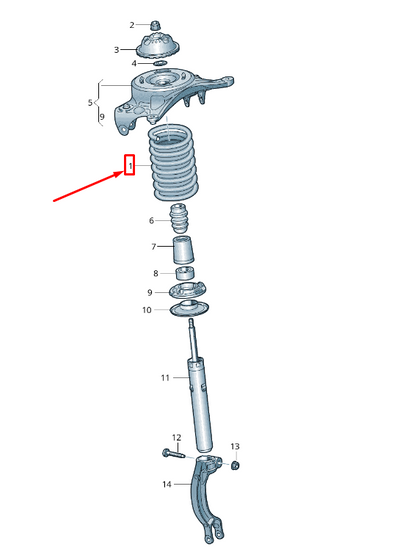 new audi a4 avant b8 front coil spring 8k0411105dl original