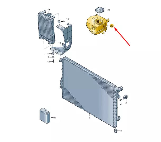 NEW CUPRA FORMENTOR EXPANSION TANK 8V0121407A ORIGINAL