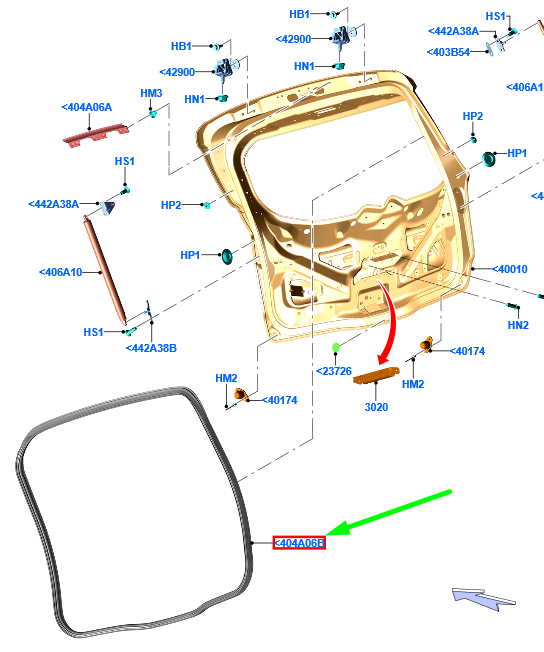 new ford galaxy mk3 tailgate bootlid weatherstrip seal 2108418 original