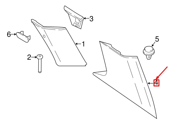 NEW BMW X3 G01 RIGHT D-COLUMN COVER 51437449410 7449410 ORIGINAL