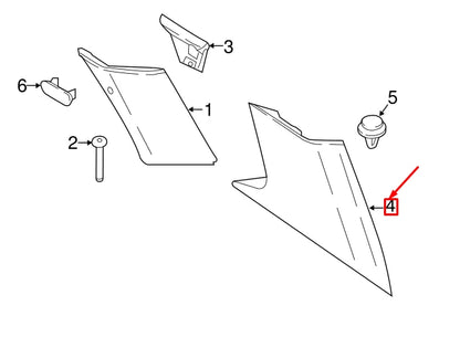 NEW BMW X3 G01 RIGHT D-COLUMN COVER 51437449410 7449410 ORIGINAL