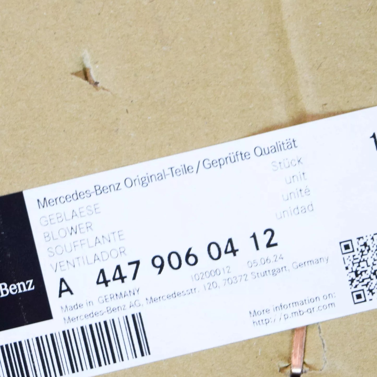 NEW MERCEDES-BENZ VITO W447 COOLER FAN BLOWER A4479060412 ORIGINAL