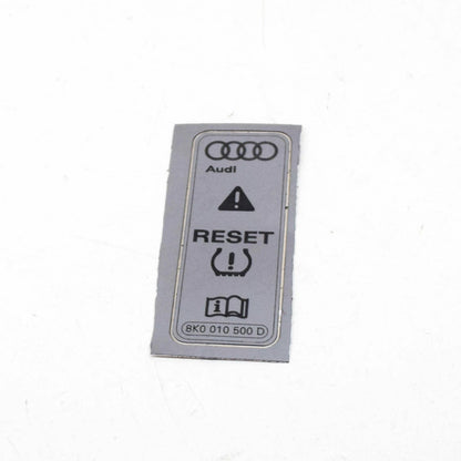 NEW AUDI A3 8P TYRE PRESSURE CONTROL SYSTEM NOTICE 8K0010500D ORIGINAL