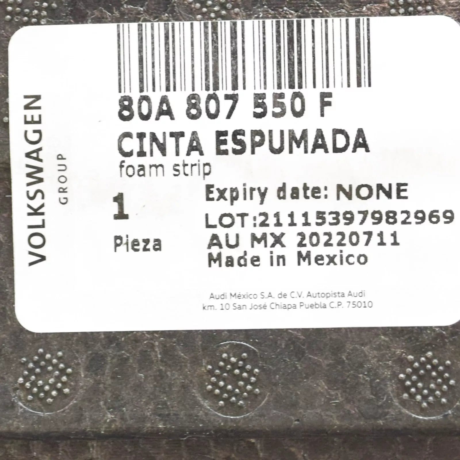 NEW AUDI Q5 FY FRONT BUMPER IMPACT FOAM 80A807550F ORIGINAL