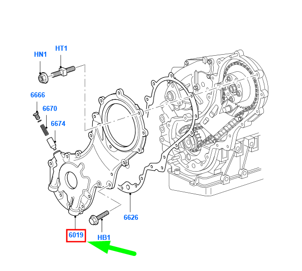 new ford focus mk2 oil pump assy xs4q-6f008-bb 1568324 original
