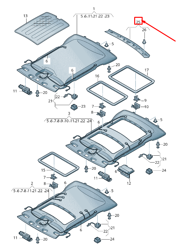 new audi a8 4h rear roof opening trim 4h0868438aed3 4h0868438a ed3 original