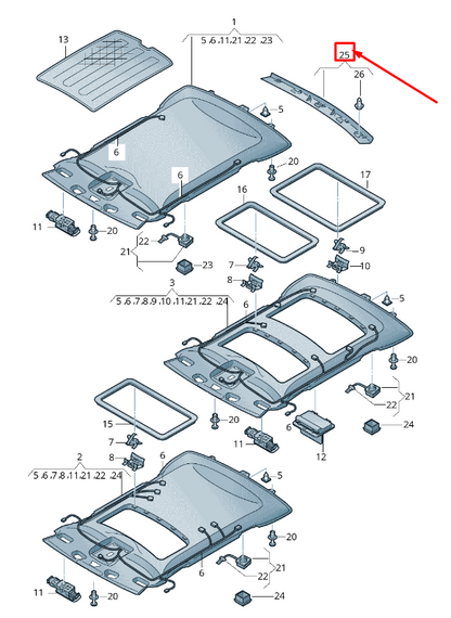 new audi a8 4h rear roof opening trim 4h0868438aed3 4h0868438a ed3 original