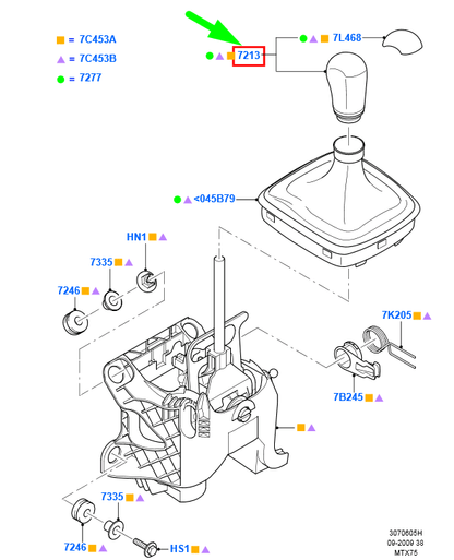 new ford galaxy mk2 gear shifting lever knob 1378326 3m5r-7217-ac original
