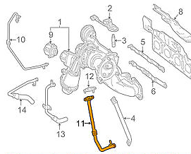 NEW MERCEDES BENZ B W246 ENGINE OIL RETURN TUBE TURBOCHARGER A2700900577
