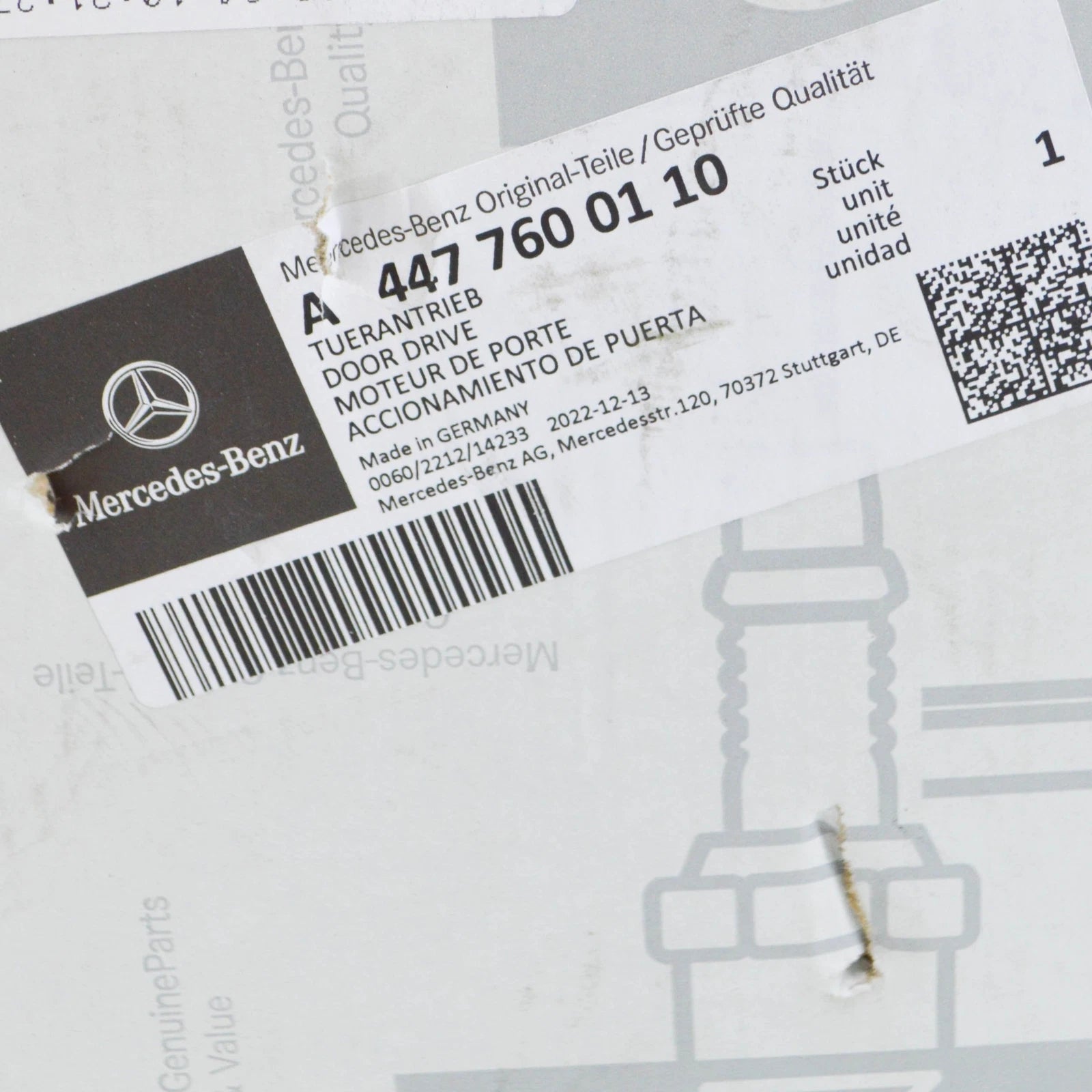 NEW MB VITO W447 REAR RIGHT POWER CLOSING SYSTEM DOOR DRIVE A4477600110 ORIGINAL