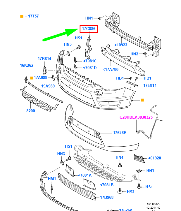new ford galaxy mk2 front right bumper bracket 1377203 6m21-17e856-bb original