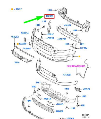new ford galaxy mk2 front right bumper bracket 1377203 6m21-17e856-bb original