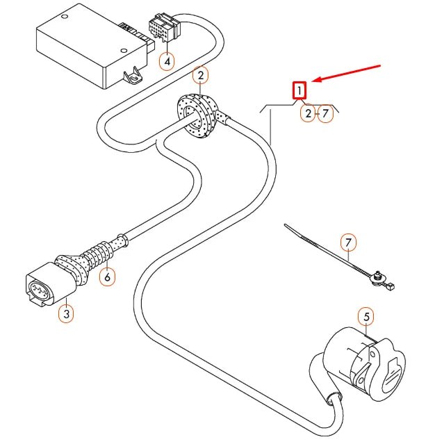 NEW AUDI Q5 8R TRAILER OPERATION WIRING SET FOR SOCKET 8R0971541C