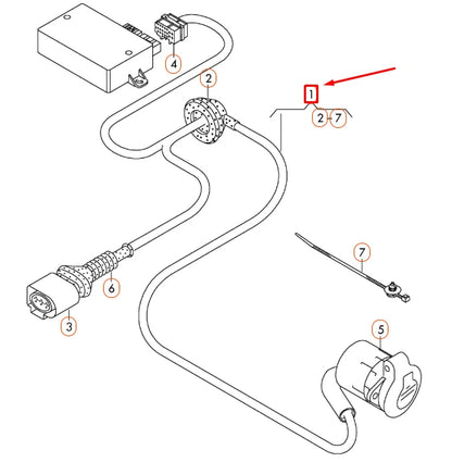 NEW AUDI Q5 8R TRAILER OPERATION WIRING SET FOR SOCKET 8R0971541C