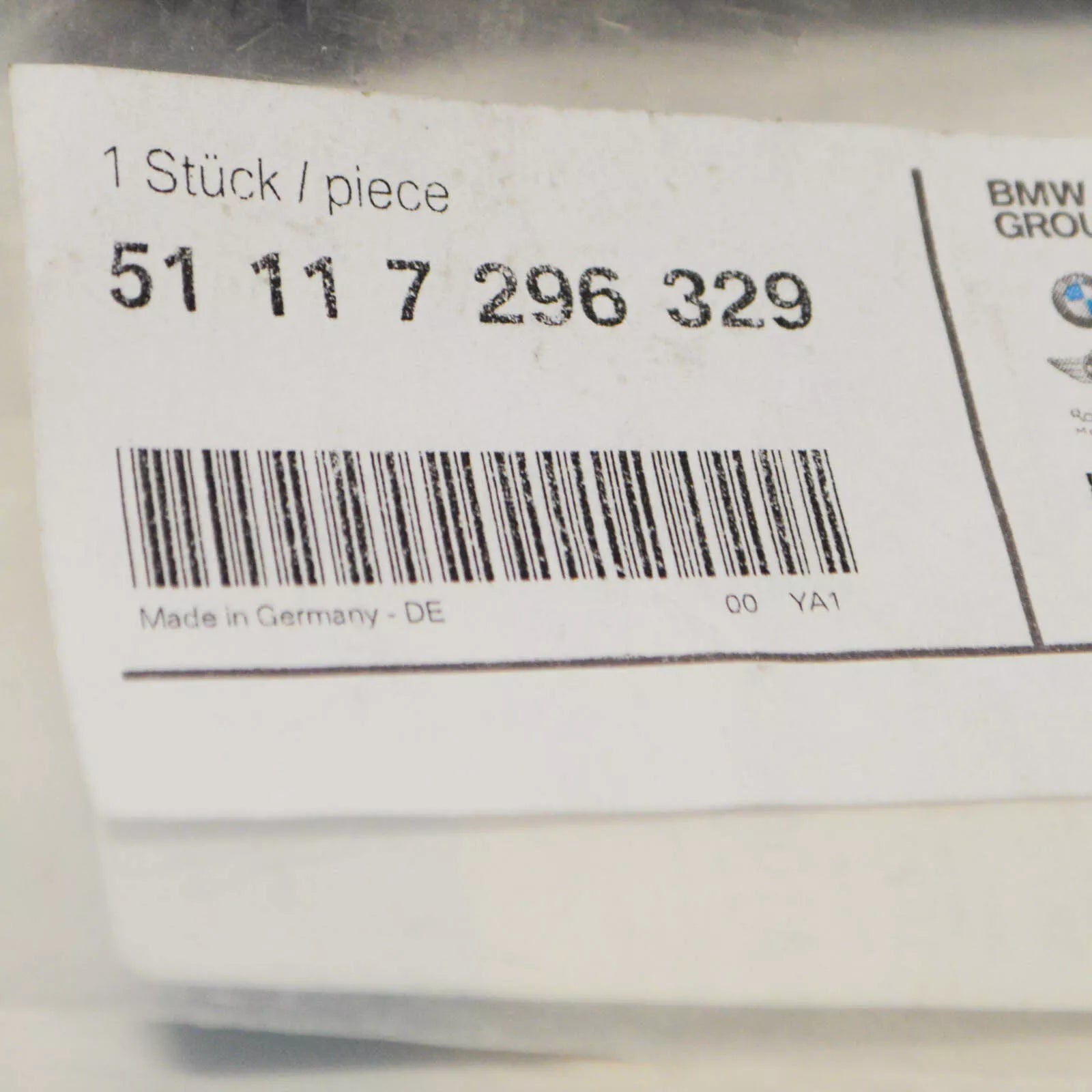 NEW BMW 1 F20 FRONT BUMPER TRIM PANEL SUPPORT RAIL 51117296329 ORIGINAL