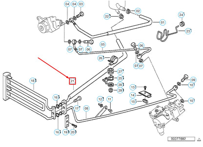 NEW BMW 7 E38 POWER STEERING RADIATOR RETURN HOSE 32411093394 1093394 ORIGINAL
