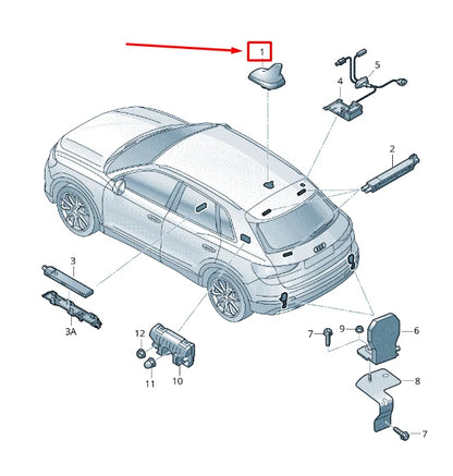 NEW AUDI Q5 FY ROOF ANTENNA 4M0035503RGRU 4M0035503R GRU ORIGINAL