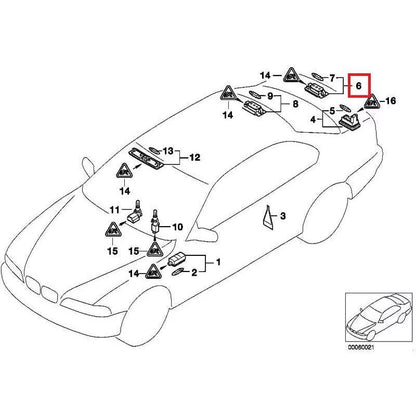 NEW BMW 5 E60 LICENSE PLATE LIGHT 63267165646 ORIGINAL