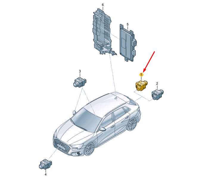 new audi a3 8y rear reversing camera 5wa980556b original