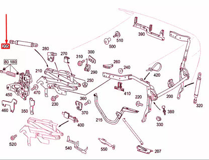 NEW MERCEDES-BENZ SL R230 TRUNK LID PNEUMATIC SPRING DAMPER A2309800164 ORIGINAL