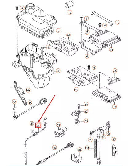 NEW AUDI A6 4F C6 EXHAUST GAS TEMPERATURE SENSOR 038906088D ORIGINAL