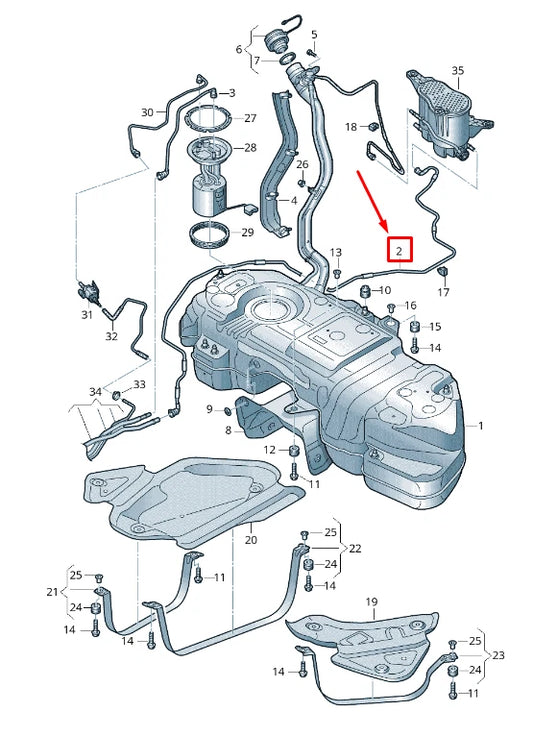 NEW VW TOUAREG CR FUEL TANK BREATHER LINE 4M4201995E