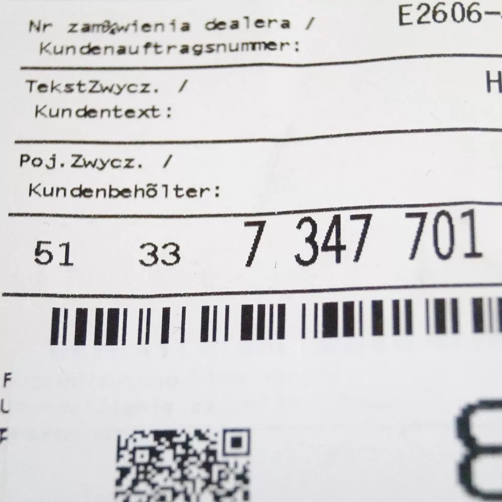 NEW BMW 4 COUPE F32 FRONT LEFT DOOR SEAL 51337347701 7347701 ORIGINAL