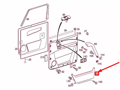 NEW MERCEDES-BENZ G W463 FRONT DOOR TRIM PANEL POCKET A46372001587095 ORIGINAL