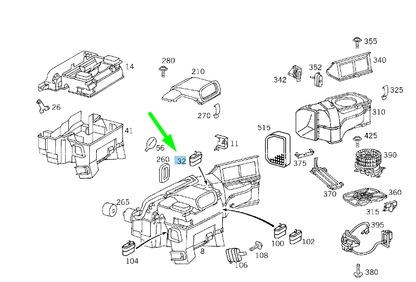 NEW MERCEDES-BENZ C W202 DEFROSTER FLAP ACTUATOR A2028000175 ORIGINAL